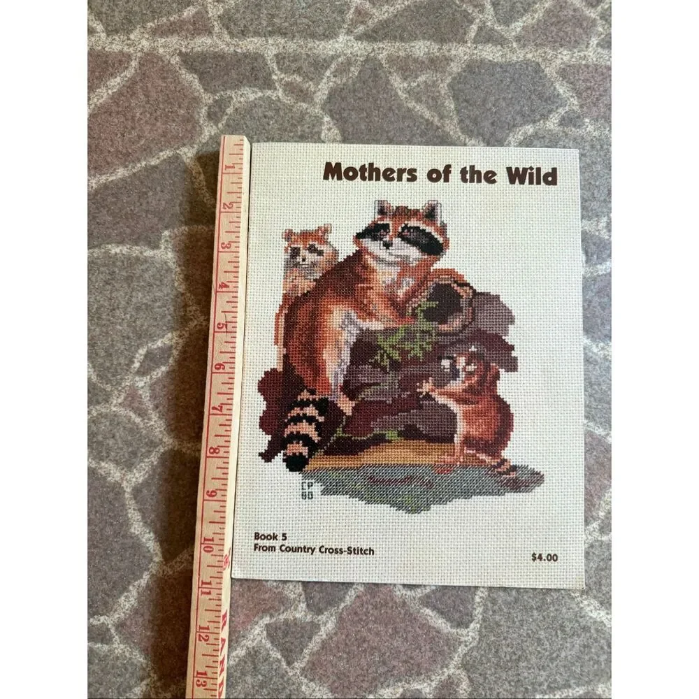 Vintage Wildlife Cross Stitch Pattern Book Mothers of the Wild Country